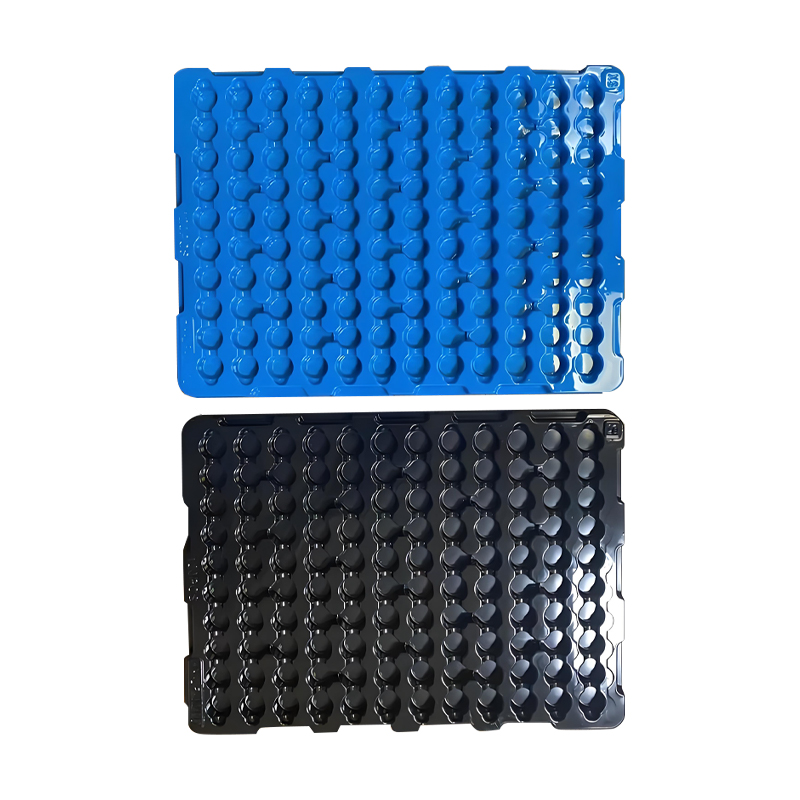 Bandeja termoformadora de HDPE para componentes electrónicos